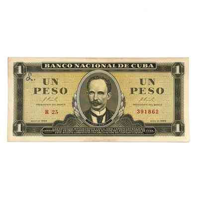 Banknote, 1 Peso, Banco Nacional de Cuba, Series 1966