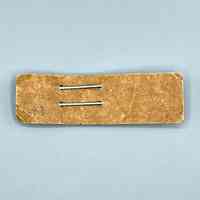Confetti-lucite "Flower Brand" hair pins (amber/gold, pair), on original card - Image 3