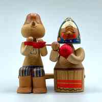 Soviet wooden figures, Старик со старухой (Old Man and Old Woman)