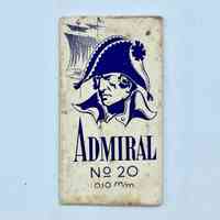 "Admiral" No. 20 double-edge razor blade with wrapper