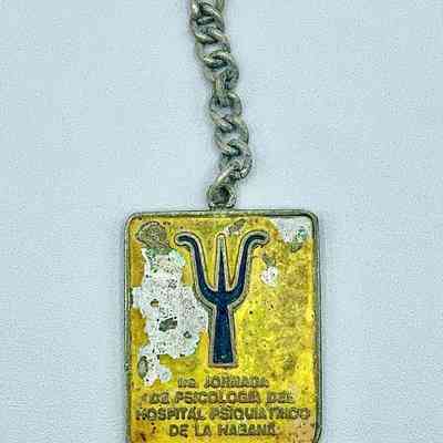 Commemorative keychain fob, 1st Psychology Conference of the Havana Psychiatric Hospital