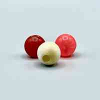 Set of three spherical hair beads
