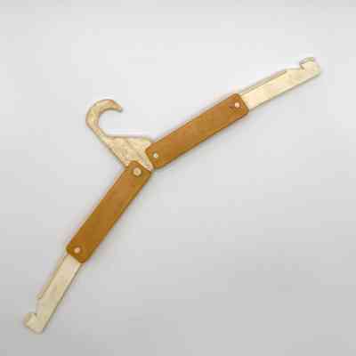 Folding (collapsible) travel clothes hanger
