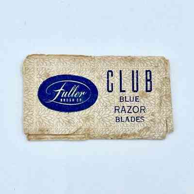 "Club Blue" double-edge razor blade with wrapper (Fuller Brush Company )