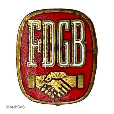 FDGB Membership Pin (Freier Deutscher Gewerkschaftsbund — Free German Trade Union Federation, East Germany)