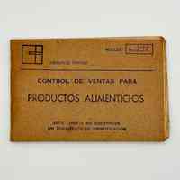 Cuban ration booklet — "Control de Ventas para Productos Alimenticios" (Comercio Interior), núcleo No. 798