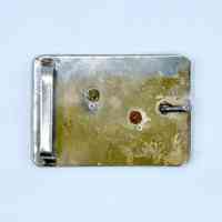 Belt buckle, artisanal, with bucking-bronco/rodeo rider appliqué - Image 2