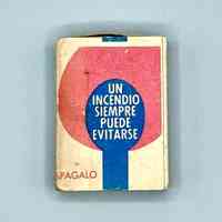 Matchbox, Empresa Cubana del Tabaco (Cubatabaco), with fire-prevention slogan