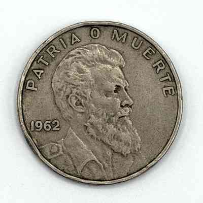 Cuba 40‑centavos coin, 1962 (Camilo Cienfuegos)