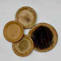 "SIlva" drink coaster, turned-wood — set of four - Image 3