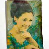 Lenticular 3-D portrait postcard (IMCO Stereo Card), used 1970