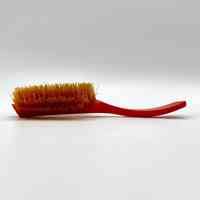 Plastic hairbrush with synthetic bristles, red - Image 2