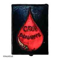 CDR blood‑donor lapel pin ("C.D.R. Donante")