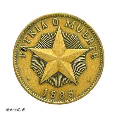 Cuba 1‑peso coin, 1986
