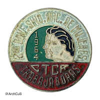 Lapel Pin, "2da Conferencia Sindical Nacional de Mujeres Trabajadoras" (Second National Trade-Union Conference of Working Women)