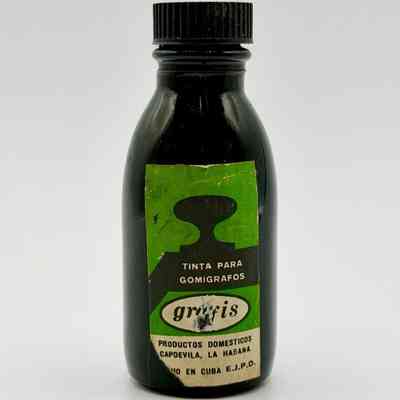 Bottle of "Graffis" rubber-stamp ink
