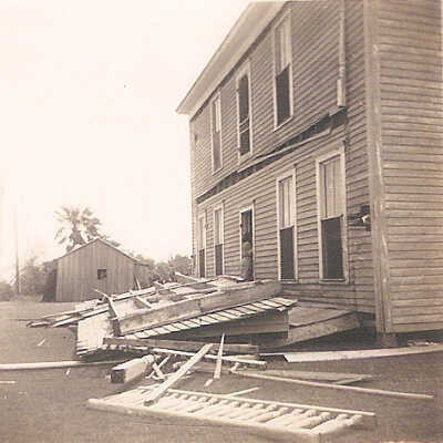 Porch Destroyed by Hurricane