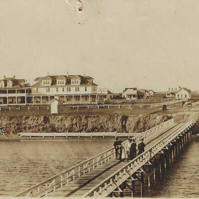 Walking on Pier from Pavilion