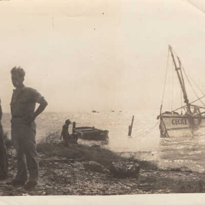 Hurricane damage to boat