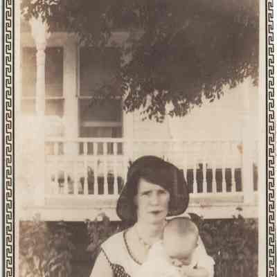 Elsie holding a infant Claire Joy