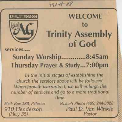 Welcome to Trinity Assembly of God
