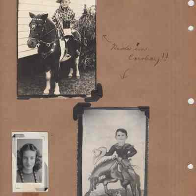 Child on a horse and a Woman