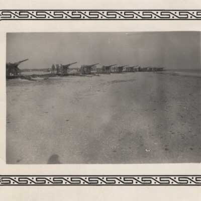 View from in front of guns