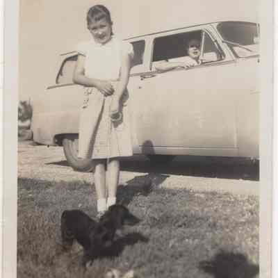 Girl and a dog