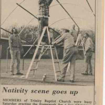 Nativity Scene Goes Up