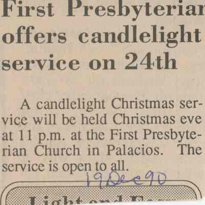 First Presbyterian offers candlelight service on 24th