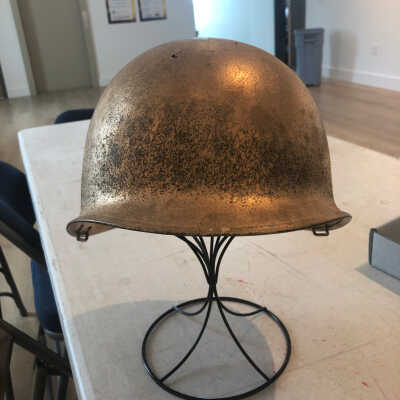 Golden Metal Military Helmet