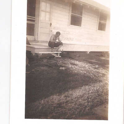Man sitting on steps