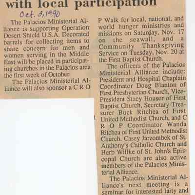 Ministerial Alliance helps ODS and hunger ministries with local participation