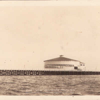 Pavilion, post card showing Round house & Pier
