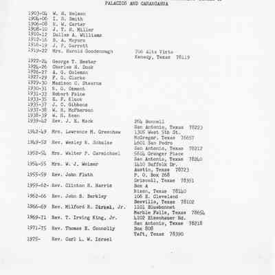 Former Pastors and Widows of First United Methodist Church