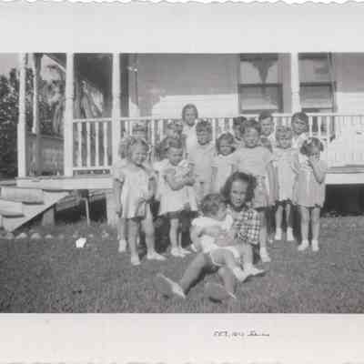 Cousins in the Luther Home yard