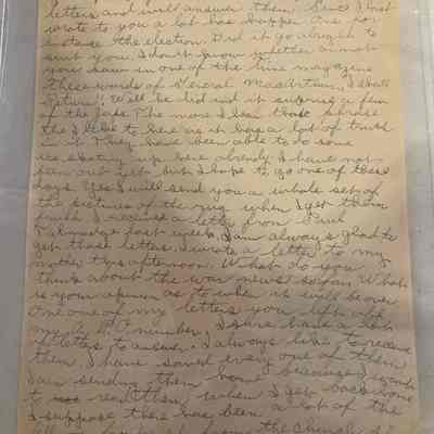 Letter Glenn M Dunigan to Rev McGehee 20 Nov. 1944
