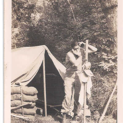 Soldier shaving