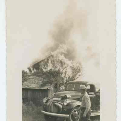 Tanner's Barn on Fire