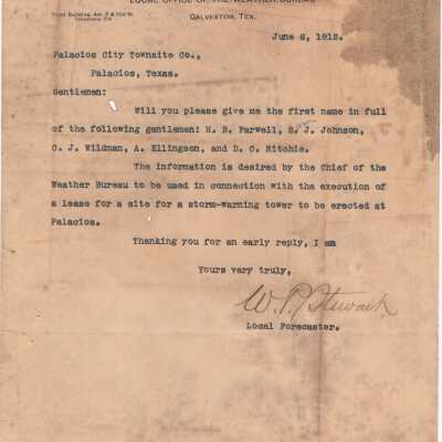Local Office of the Weather Bureau Correspondence
