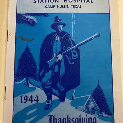 1944 Thanksgiving Menu Program