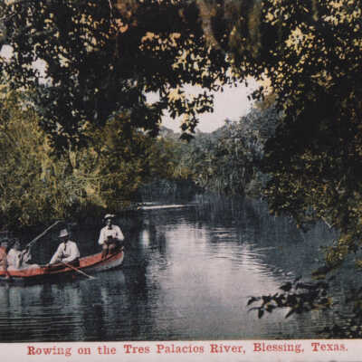 Rowing on the Tres Palacios River, Blessing, Texas