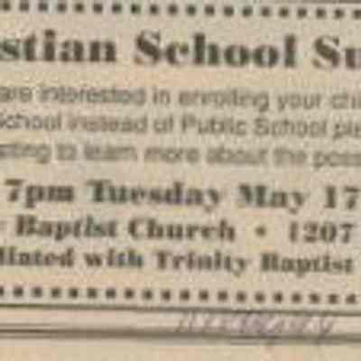 Christian School Survey