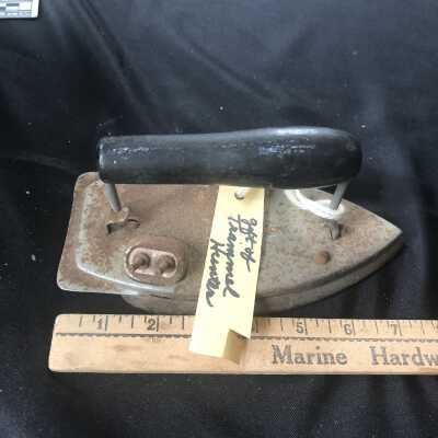 Iron with Black Wood Handle