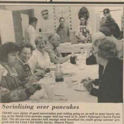 Socializing over pancakes