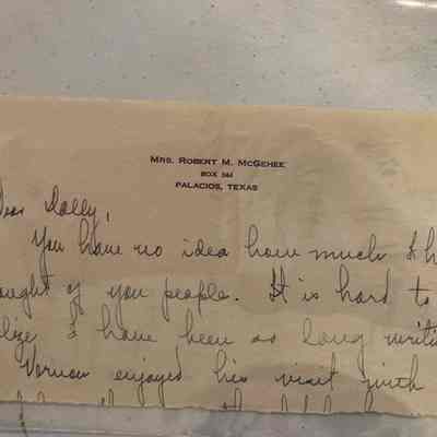 Letterhead Mrs. Robert M. McGehee