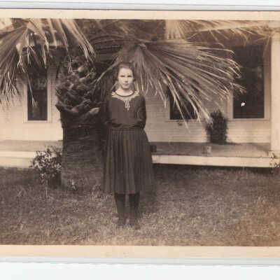 Girl in yard