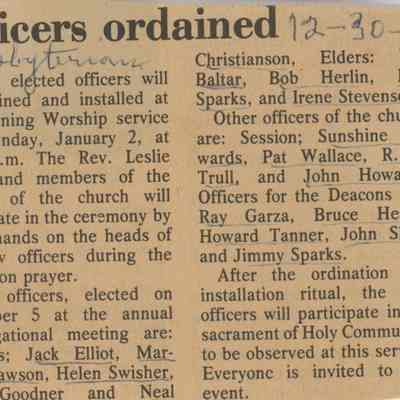Officers Ordained