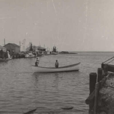 Two men in small boat