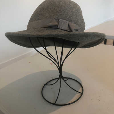 Grey Fedora with a Ribbon